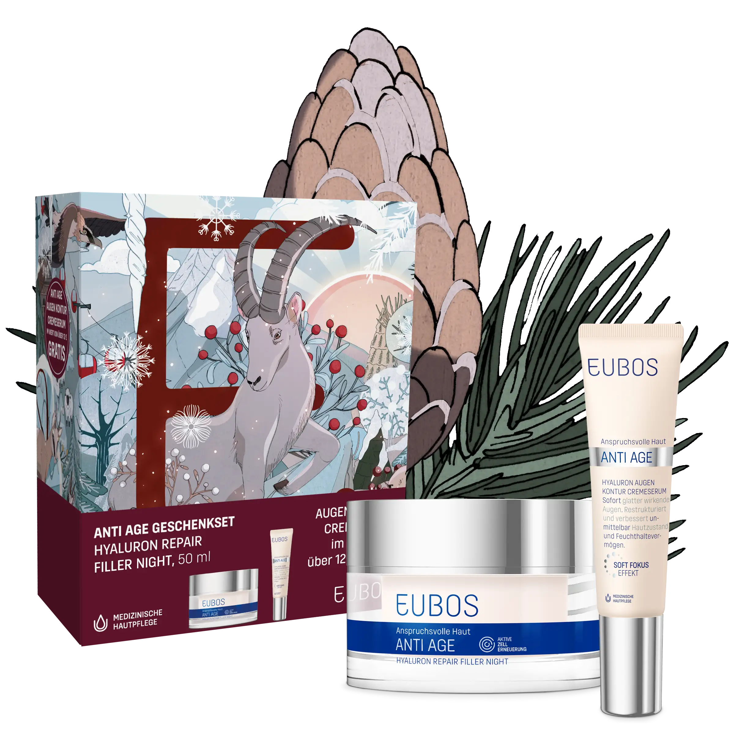 GESCHENKSET ANTI AGE REPAIR FILLER NIGHT + AUGEN KONTUR CREMESERUM GRATIS